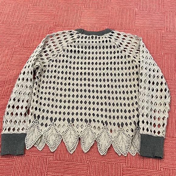 Zara crochet Gray Textured Sweater with liner - Picture 11 of 15